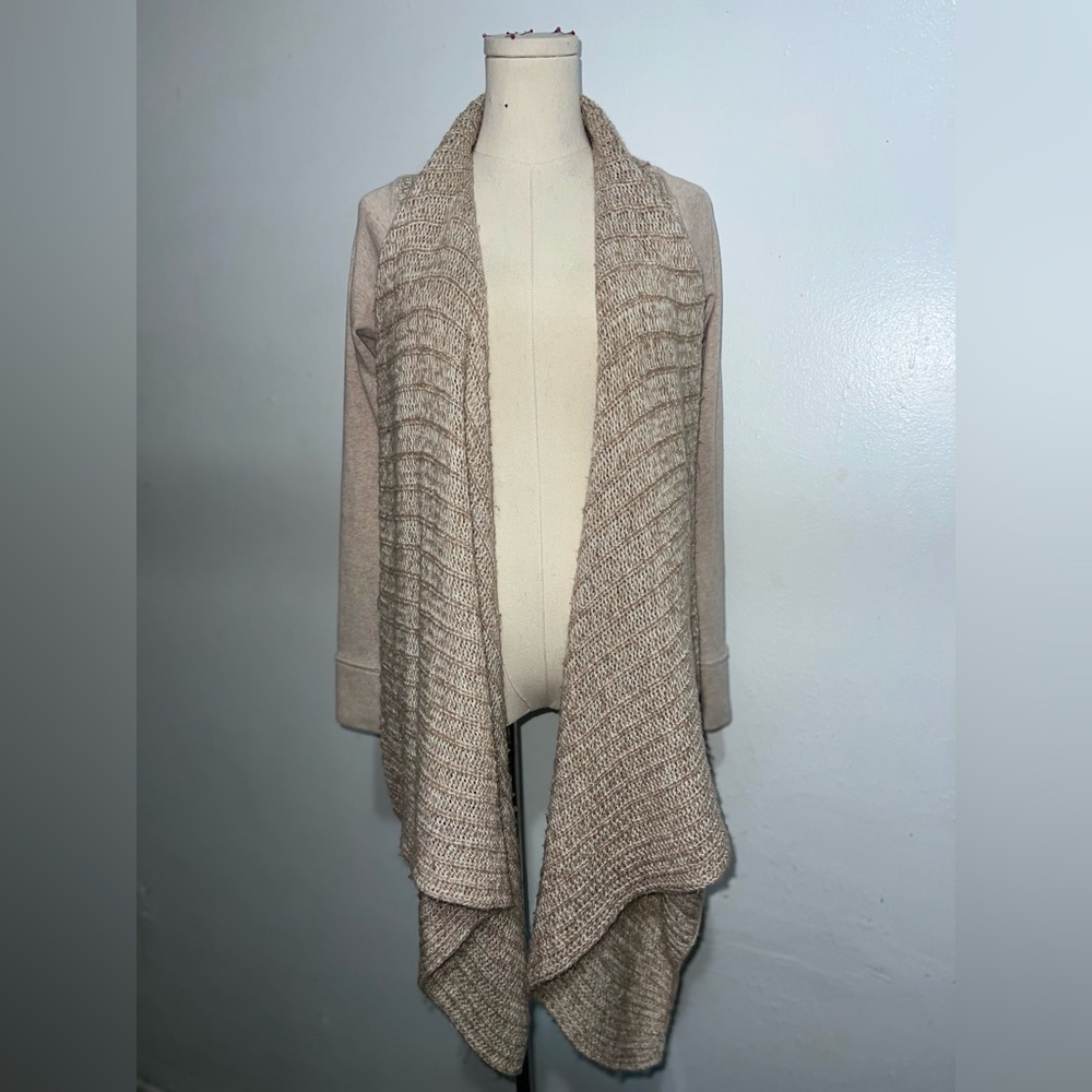 Saturday Sunday Cream Color Draped Cardigan